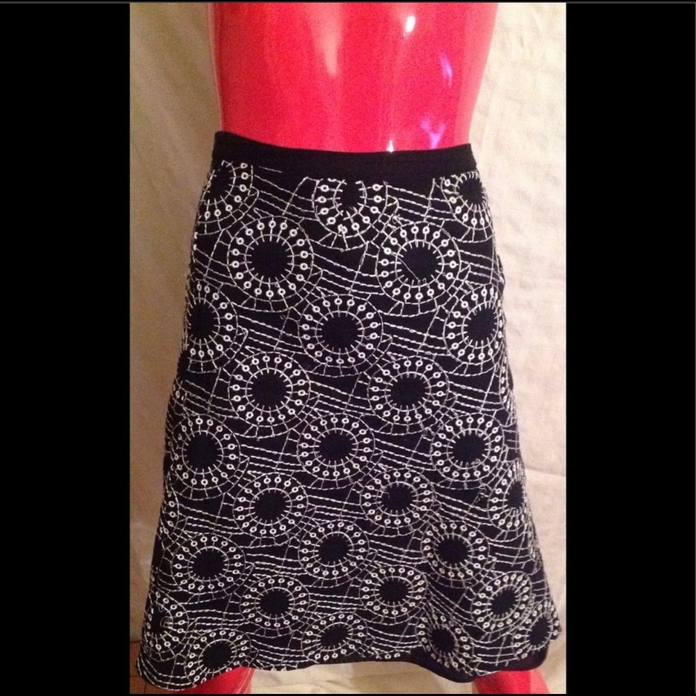 Nordstrom Women's Linen / Rayon SKIRT Sz 8 flare - Picture 4 of 5